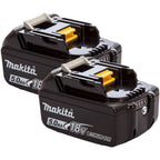 Makita Genuine BL1850B 18V 5.0Ah Battery Twin Pack