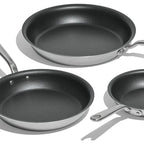 Made In – ProCoat™ Non-Stick 3-Piece Frying Pan Set (8" + 10" + 12") – 5-Ply Stainless Clad, Induction Compatible