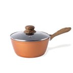 Copper Non-Stick Saucepan with Lid (Multiple Set Sizes), by Nuovva