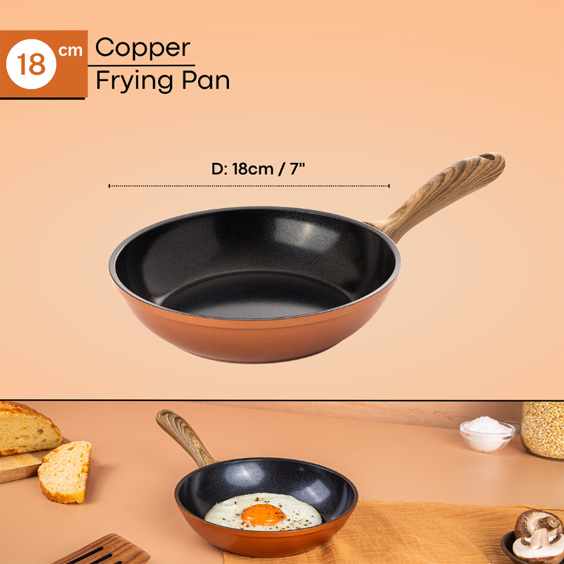 Copper Induction Non-Stick Frying Pan - (Multiple Sizes) by Nuovva