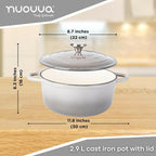 Enamelled Cast Iron Dutch Oven Casserole Pot (Multiple Colours & Sizes)