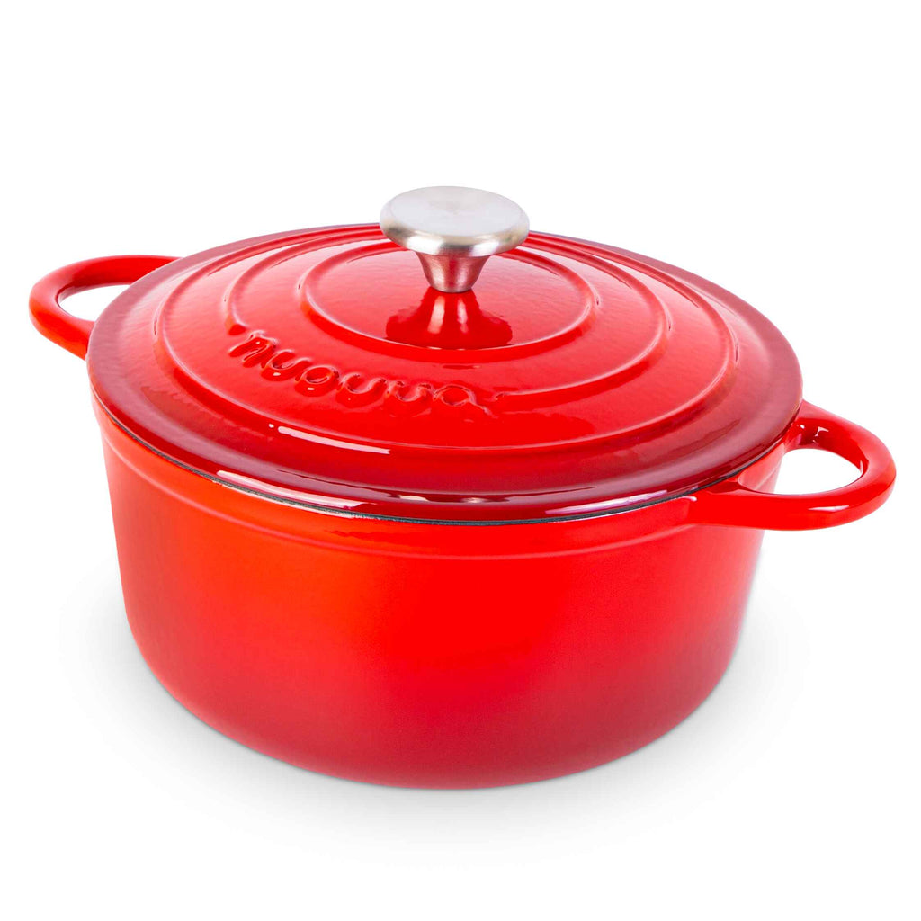 Enamelled Cast Iron Dutch Oven Casserole Pot (Multiple Colours & Sizes)