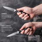High Carbon Stainless Steel Paring Knife - 3.5 Inch by Nuovva