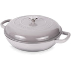 Shallow Cast Iron Dutch Oven Casserole Pot (Multiple Colours & Sizes) by Nuovva