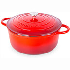 Enamelled Cast Iron Dutch Oven Casserole Pot (Multiple Colours & Sizes)