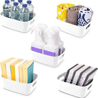 5-Piece Storage Basket Set with Handles (multiple colors)  by Stackzy