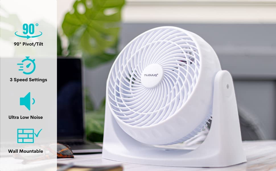 Desk Turbo Fan - White / Black