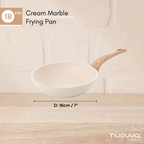 Cream Induction Non-Stick Frying Pan - 18cm, by Nuovva