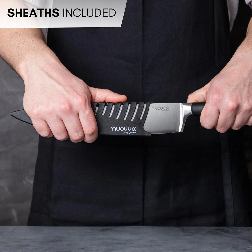 High Carbon Stainless Steel Kitchen Knife Set with Sharpener