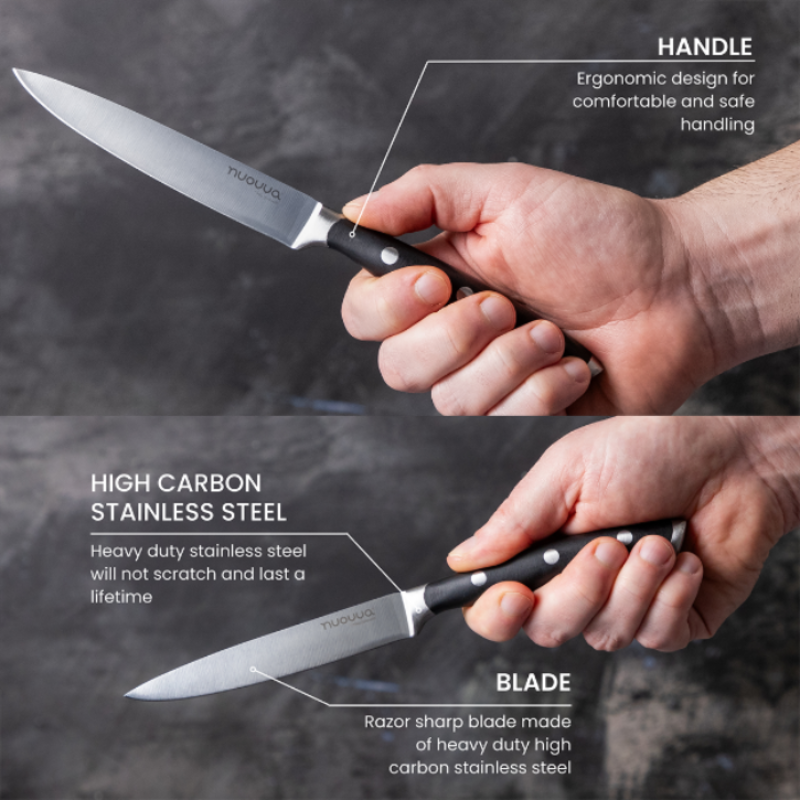 Professional High Carbon Steel Kitchen Knives (Multiple Variants), by Nuovva