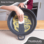 Black Aluminium Shallow Casserole Pan with Lid - 28cm - 3.9L, by Nuovva