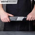 High Carbon Stainless Steel Kitchen Knife Set with Sharpener