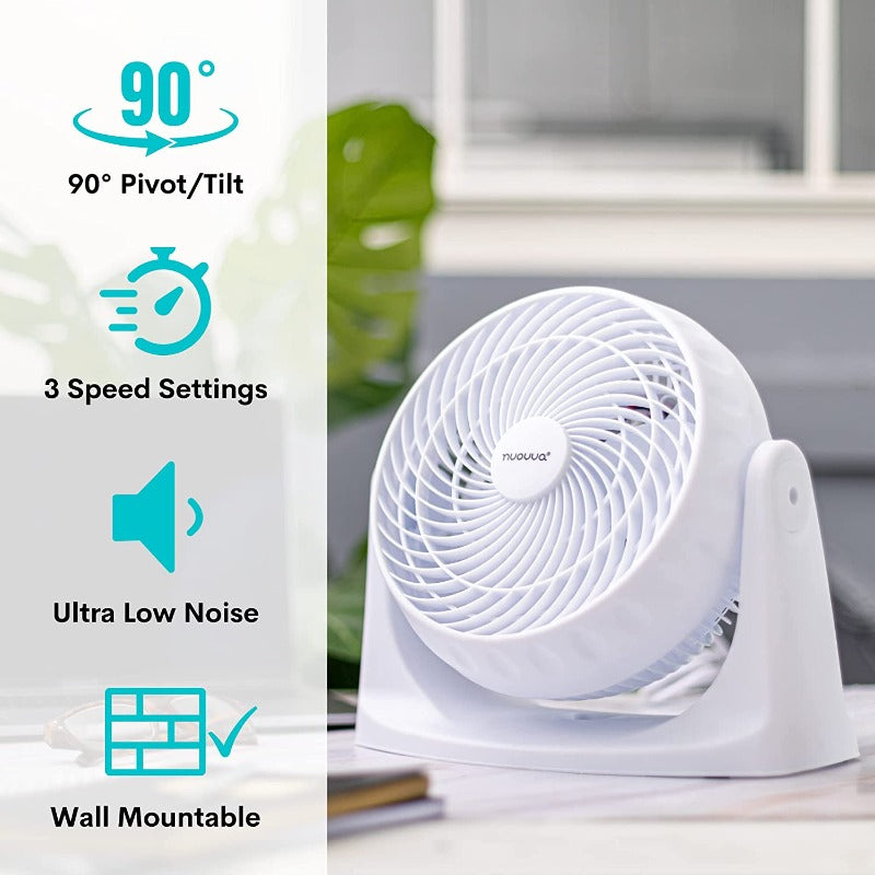 Desk Turbo Fan - White / Black