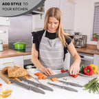 Grey Granite Non-Stick Kitchen Knife Set 5pcs, by Nuovva
