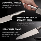 Stainless Steel Knife Set with Hardwood Block (Multiple Quantities: 5pcs, 14pcs), by Nuovva