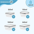 Airtight Food Storage Containers Sets (Multiple Sizes) by Nuovva