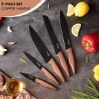 Granite Non-Stick Kitchen Knife Set 5pcs - Multiple Colours, by Nuovva