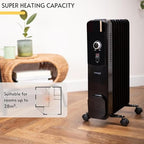 Energy Efficient Electric Heater with 3 Heat Settings - 9 Fin, 2500W