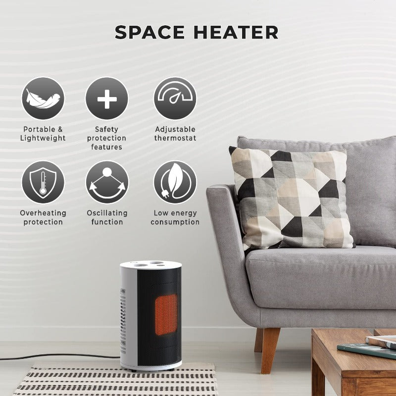 Nuovva Mini Electric Heater Fan, Portable Space Heater