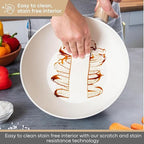 Induction Non-Stick Wok Pan – Deep Stir Fry Pan With Lid - 28cm (Multiple Colours), by Nuovva