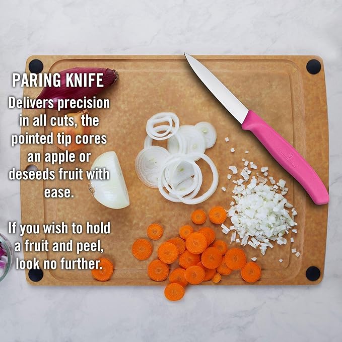 Victorinox  Straight Edge Paring Knife | Green, Pink, Yellow and Orange | 8 cm