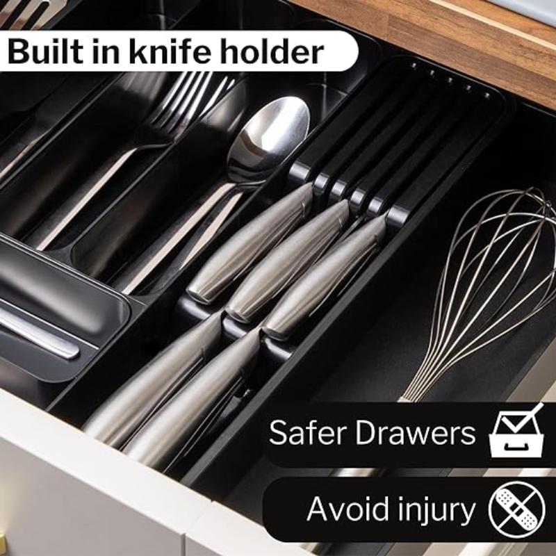 Expandable Cutlery Drawer Organiser Divider (Multiple Colours), by Nuovva