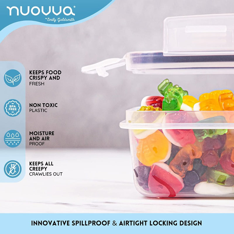 Airtight Kitchen Food Storage Containers, Multiple Sizes - Set of 14, by Nuovva