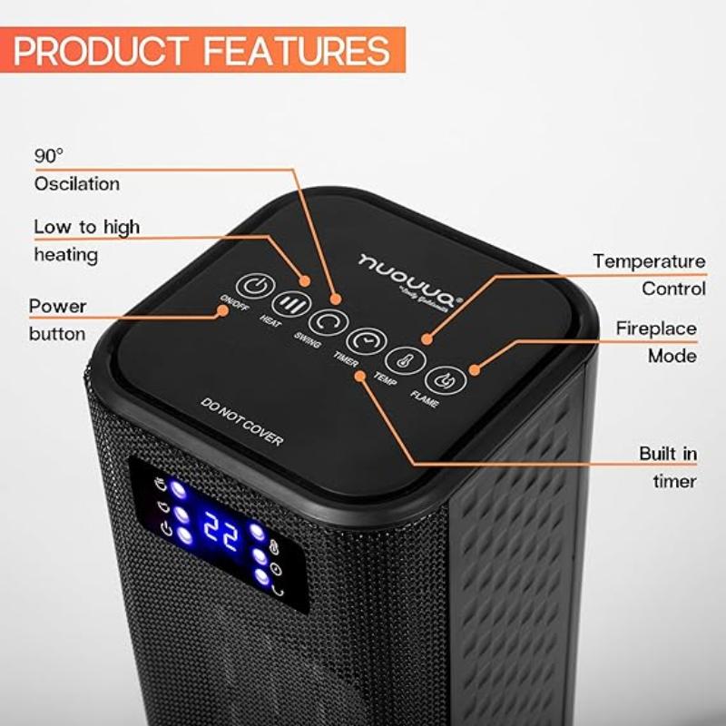 Energy Efficient Electric Heater with  Fireplace Display