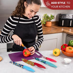 Granite Non-Stick Kitchen Knife Set 5pcs - Multiple Colours, by Nuovva