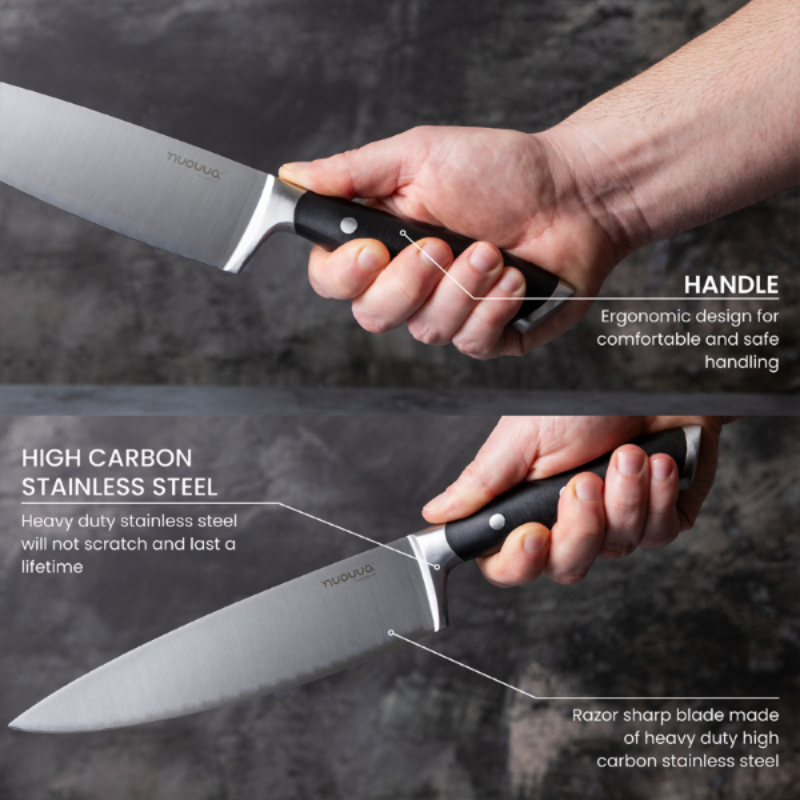 Professional High Carbon Steel Kitchen Knives (Multiple Variants), by Nuovva