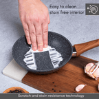 Marble Granite Induction Non-Stick Frying Pan - 18cm, by Nuovva