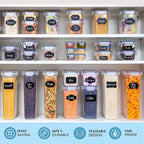 Airtight Kitchen Food Storage Containers, Multiple Sizes (Sets of 8, 14, 20, 36) by Nuovva