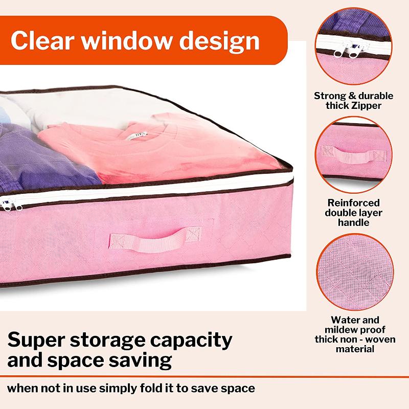 Underbed Storage Bags/Organiser | 75L [Multiple Colours], [3 Pcs, 5Pcs]