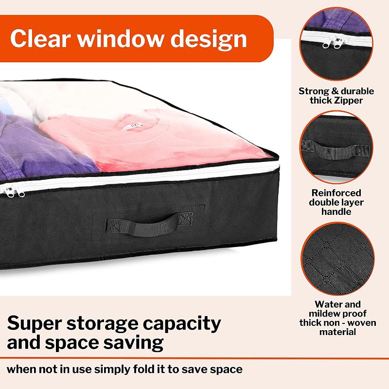 Underbed Storage Bags/Organiser | 75L [Multiple Colours], [3 Pcs, 5Pcs]