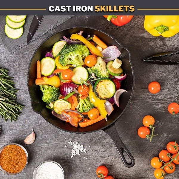 Pre-Seasoned Cast Iron Skillet - 10 inch (25cm)