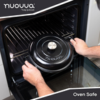 Shallow Cast Iron Dutch Oven Casserole Pot (Multiple Colours & Sizes) by Nuovva