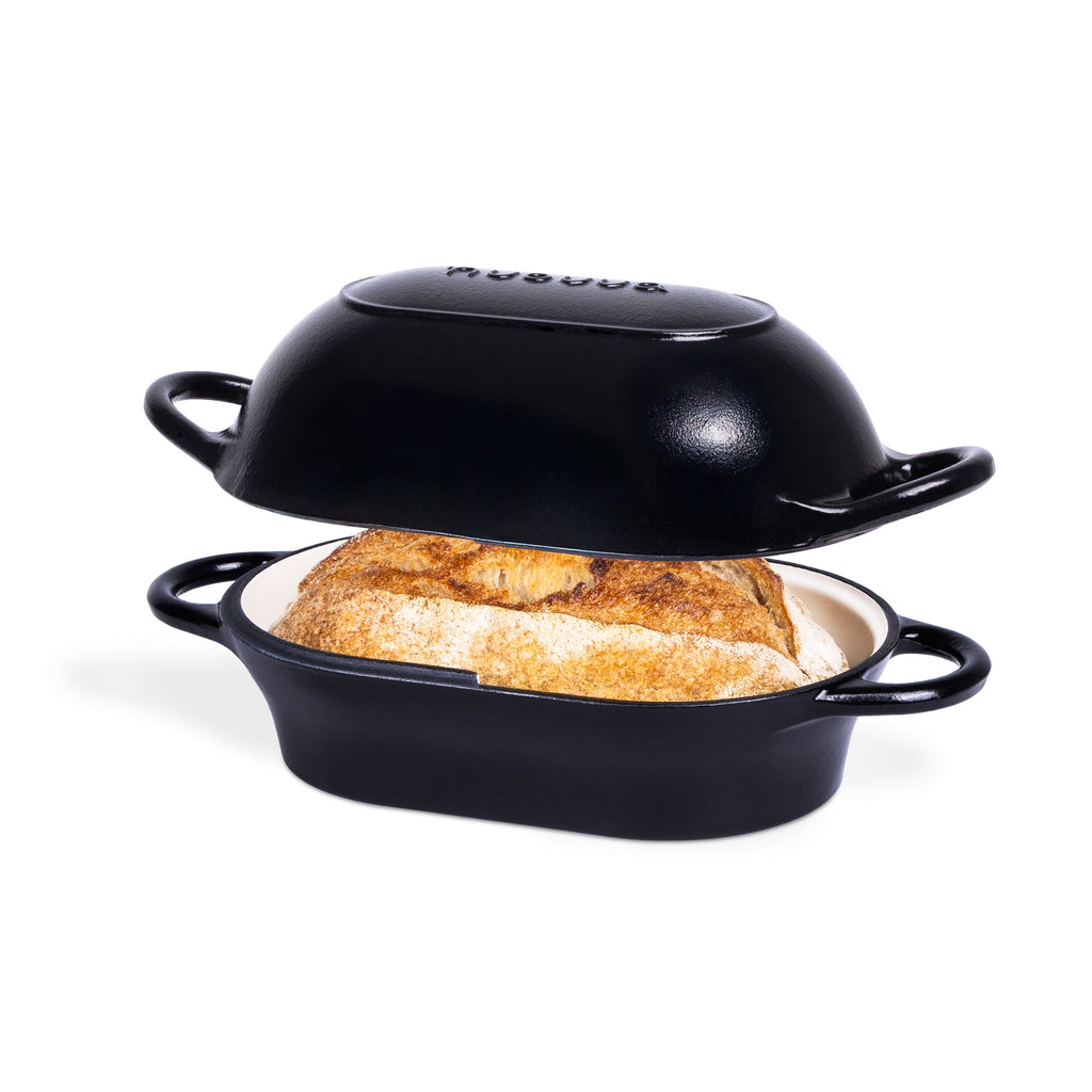Enamelled Cast Iron Bread Loaf Pot – 22.5 × 14cm, Dutch Oven (Multiple Colours), by Nuovva