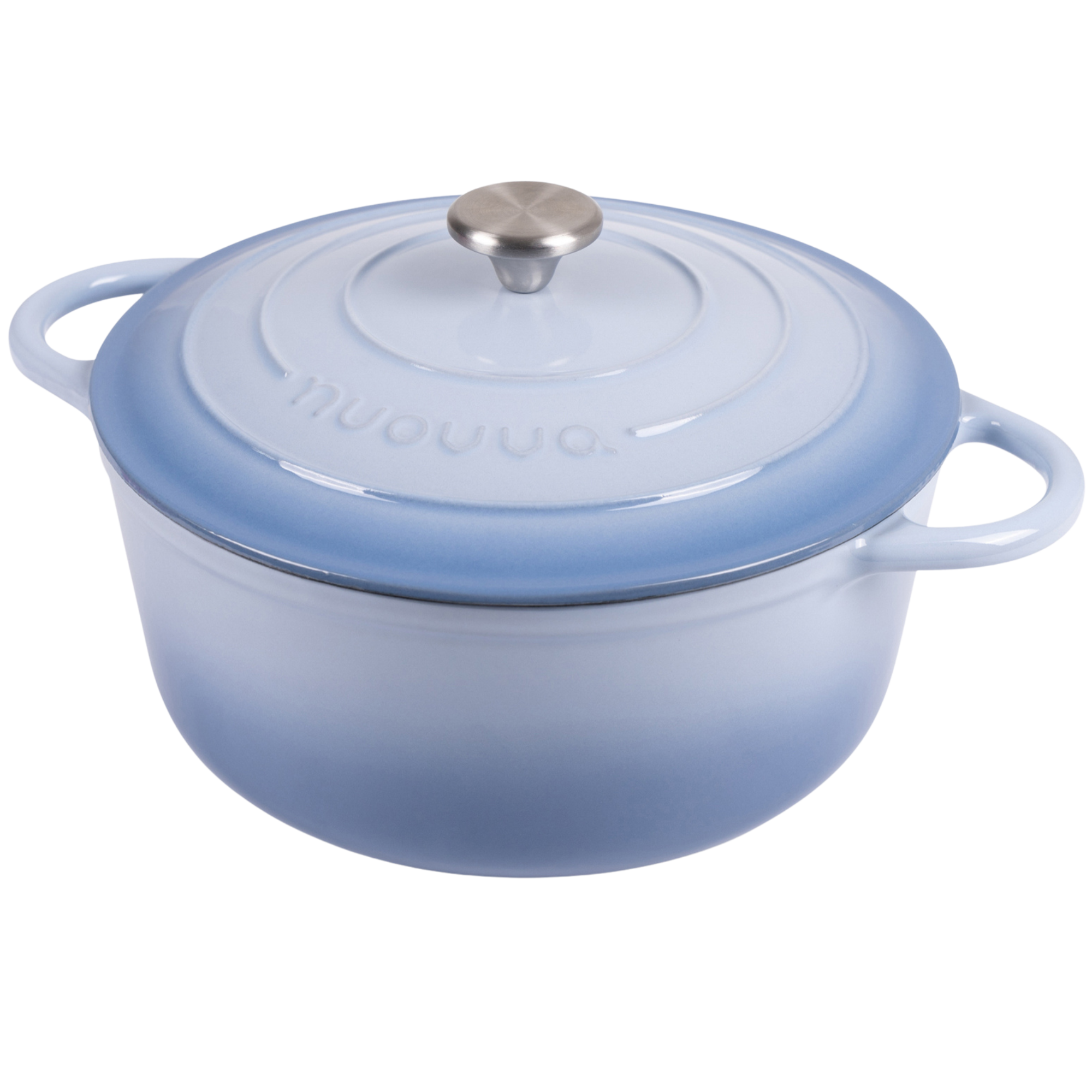 Coastal Blue Cast Iron Dutch Oven, Casserole Pot - 28cm, 6L