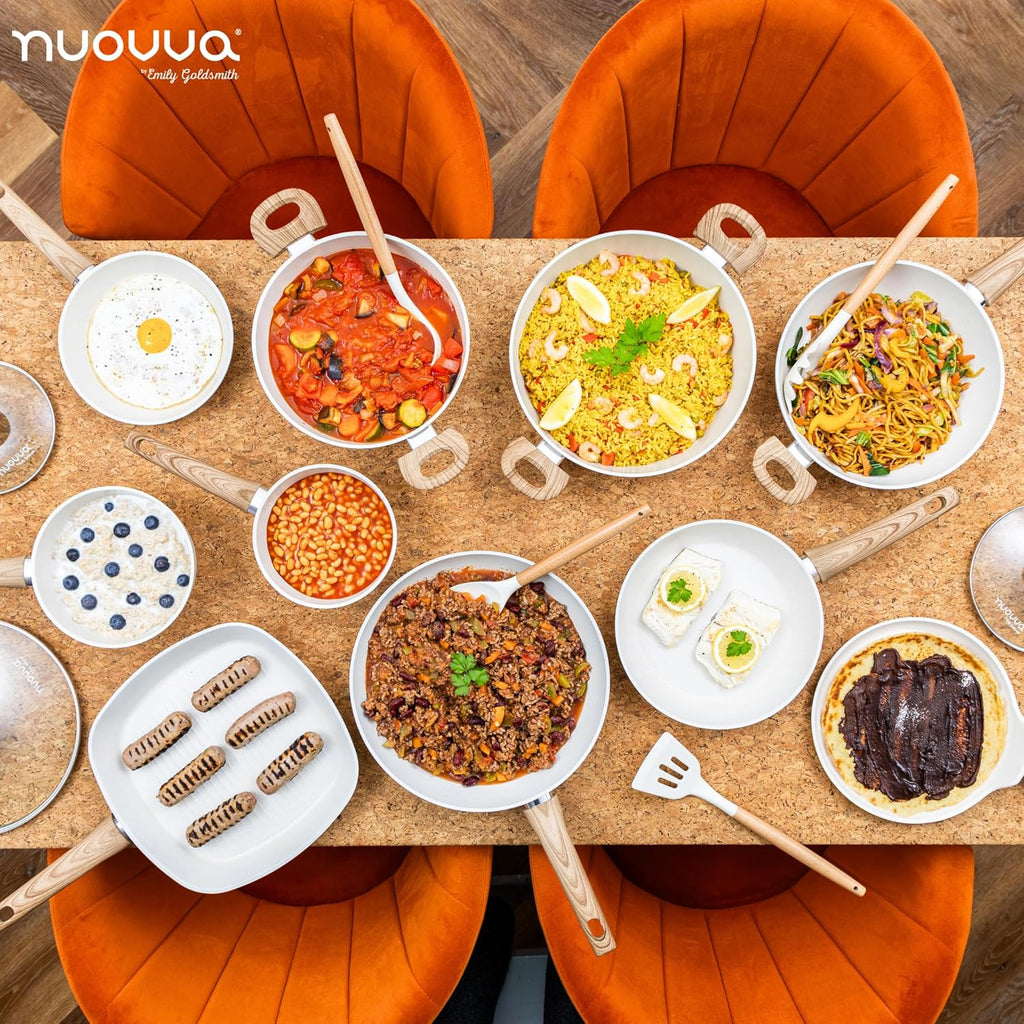 Cream Kitchen Cookware Set of 35, 15, 8, 5pcs with Lids (Multiple Set Sizes)