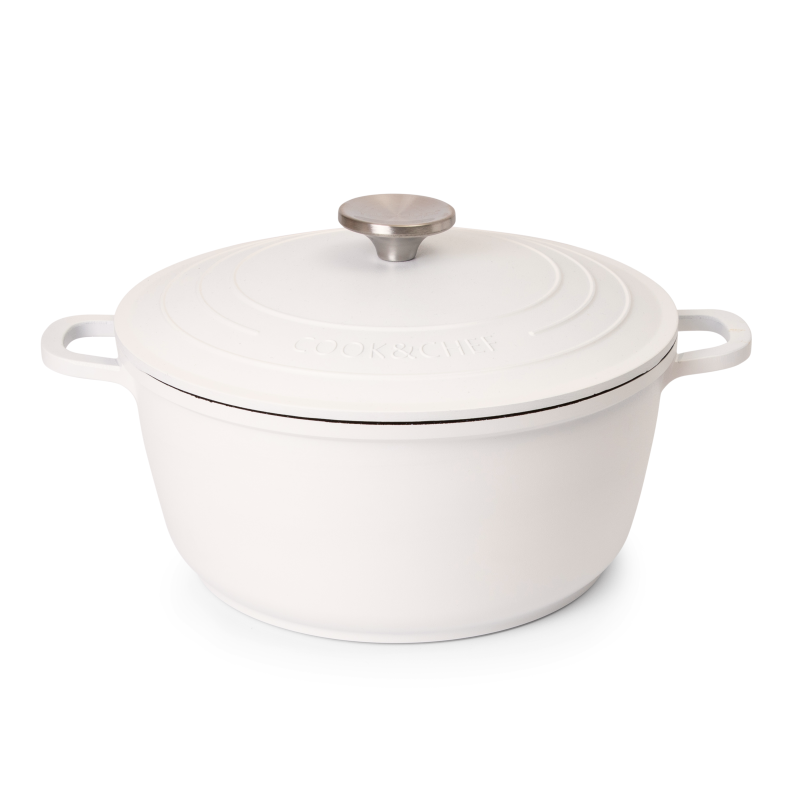 Aluminium Casserole Pot with Lid - 4L - 24cm, (Multiple Colours) by Nuovva