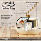 Cream Enamelled Cast Iron Dutch Oven Bread Pot - 5.6 Lite - 26cm, by Nuovva