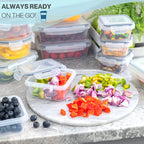 Airtight Food Storage Containers Sets - 8 Pcs, by Nuovva