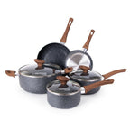 Kitchen Cookware Set with Lids - 8-Pieces (Multiple Colours)
