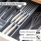 Expandable Cutlery Drawer Organiser Divider (Multiple Colours), by Nuovva