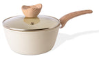 Non-Stick Saucepan with Lid (Multiple Sizes & Multiple Colours) by Nuovva