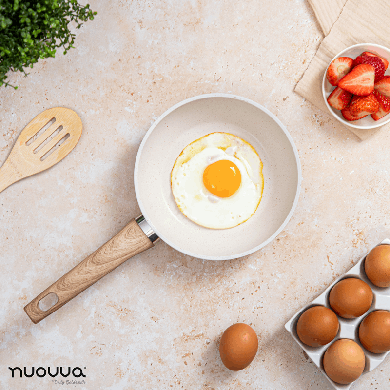Cream Induction Non-Stick Frying Pan - 26cm, by Nuovva