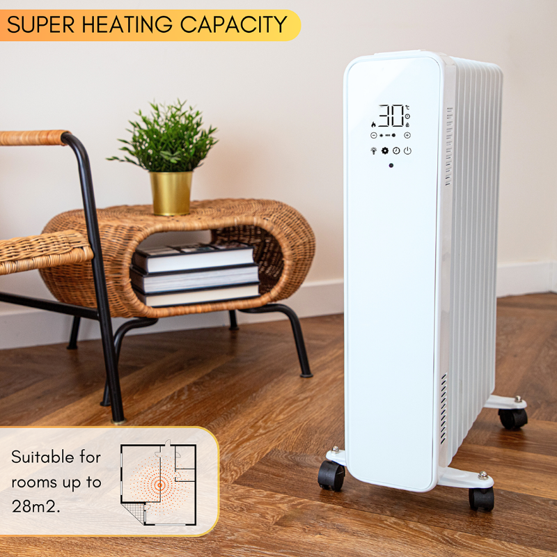 Energy Efficient Oil Heater with Remote Control - 11 Fin, 2500W
