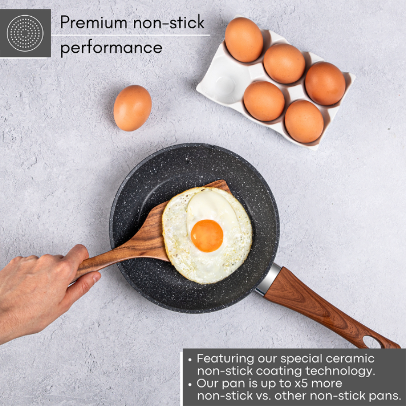 Marble Granite Induction Non-Stick Frying Pan (Multiple Sizes), by Nuovva