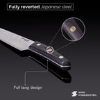 Japanese Steel Damascus Style Kitchen Knives with Pakkawood Handles - Multiple Variants, by Nuovva