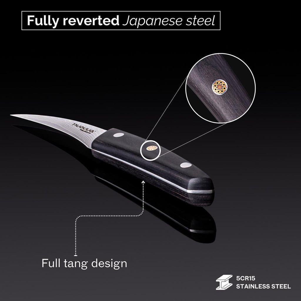 Japanese Steel Damascus Style Kitchen Knives with Pakkawood Handles - Multiple Variants, by Nuovva